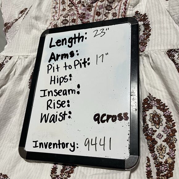 Knox Rose Paisley Embroidered Popover Peasant Top Tassels Boho Cottage Size M - Picture 10 of 10